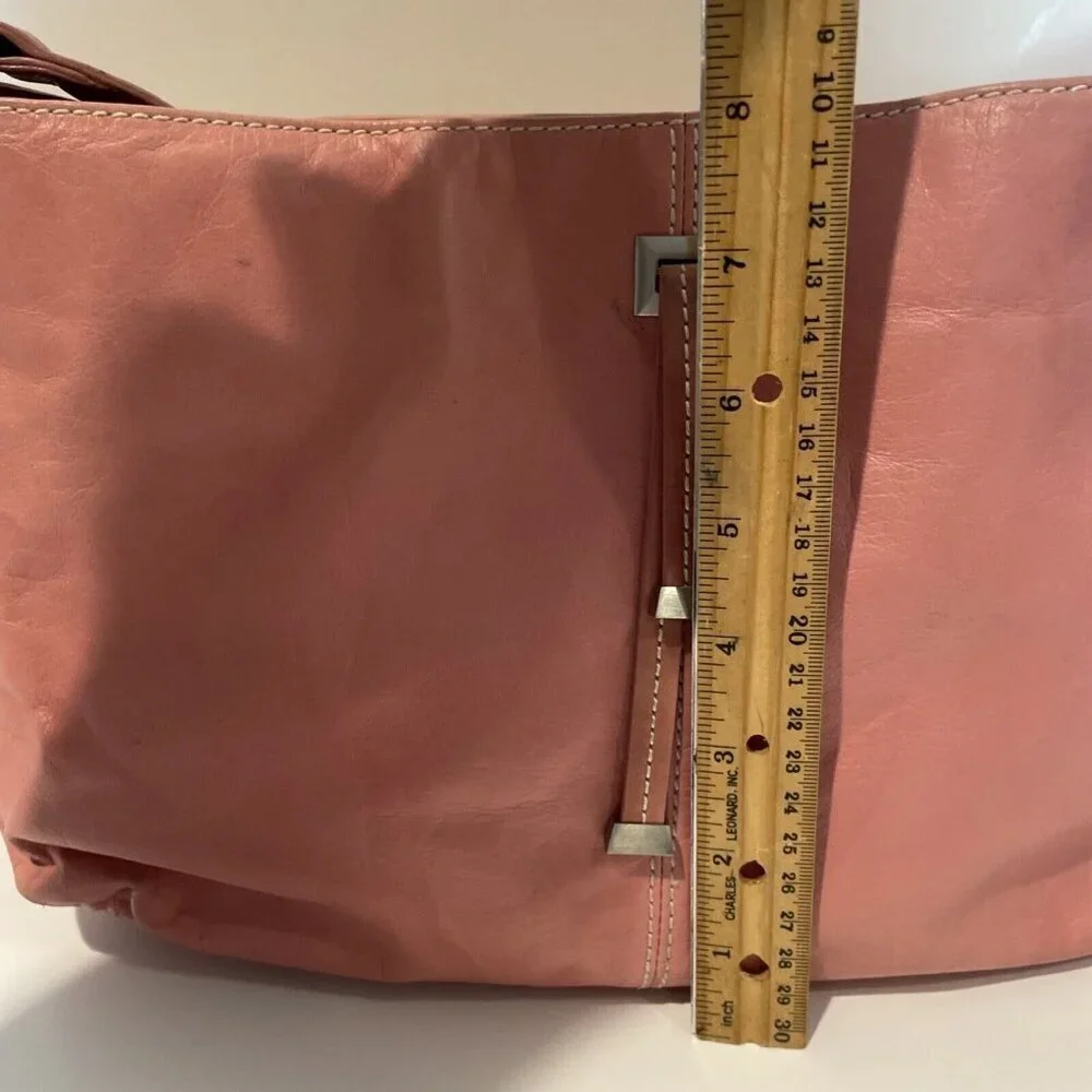 Vintage Etienne Aigner Leather Shoulder Bag Handbag Pink Tassel Bag Charm RARE
